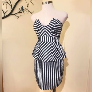 NWT Thread Black & White Striped Bodycon Dress
